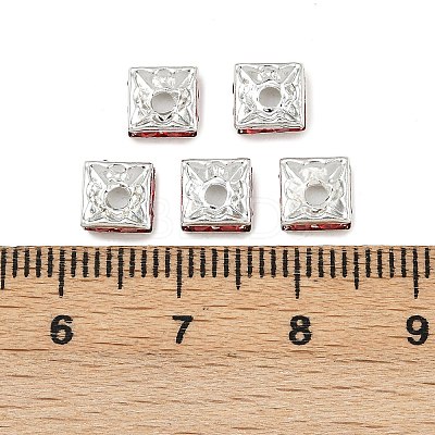 Brass Rhinestone Spacer Beads RSB072-08S-1