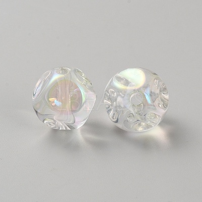 Plating Acrylic Beads OACR-WH20006-01B-1