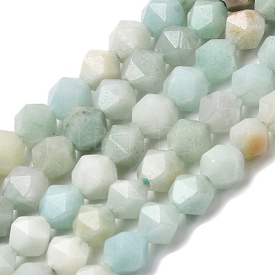 Natural Flower Amazonite Beads Strands G-Z119-A08-01-1