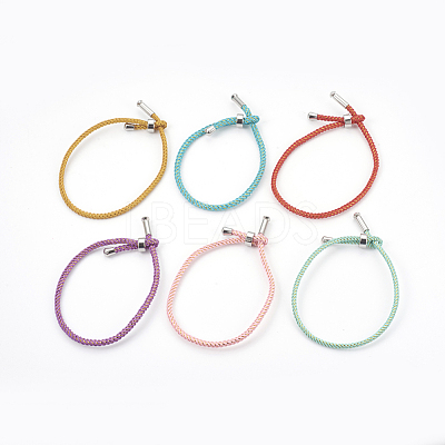 Couple Adjustable Nylon Cord Bracelets BJEW-F362-B-P-1