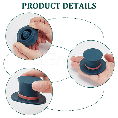 3Pcs 3 Colors Silicone Red Wine Bottle Stoppers SIL-WR0001-03-1