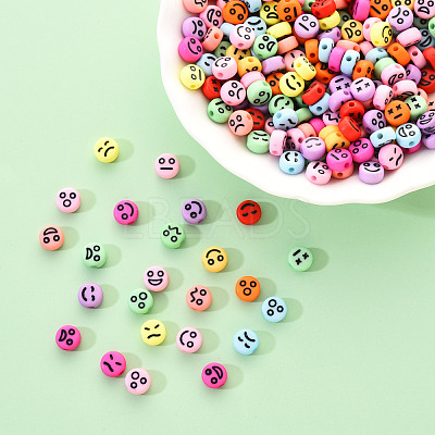Opaque Acrylic Beads MACR-YW0001-22C-1