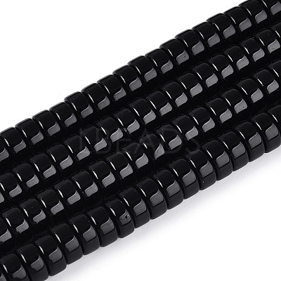Opaque Solid Color Glass Beads Strands GLAA-N026-4x8mm-11-1
