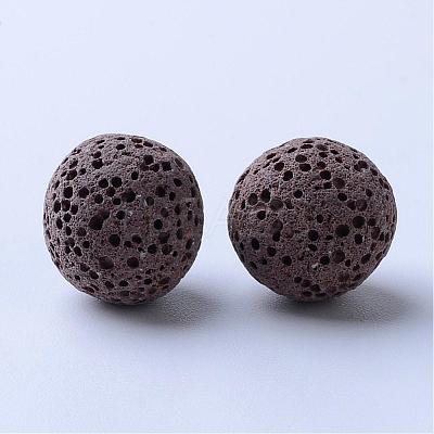 Unwaxed Natural Lava Rock Beads G-F325-8mm-M-1