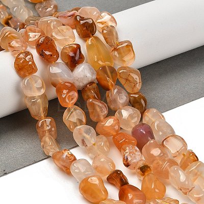 Natural Carnelian Beads Strands G-P497-01E-83-1