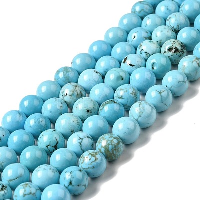 Dyed & Heated Natural Magnesite Beads Strands G-G924-01B-01-1