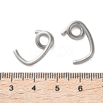 304 Stainless Steel Earring Finding STAS-L282-001P-1