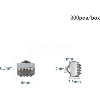 304 Stainless Steel Ribbon Crimp Ends STAS-UN0001-97A-1