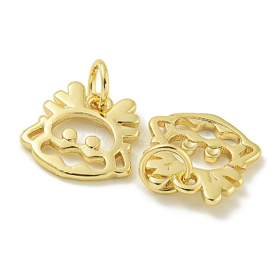Rack Plating Brass Pendants KK-K386-01K-G-1