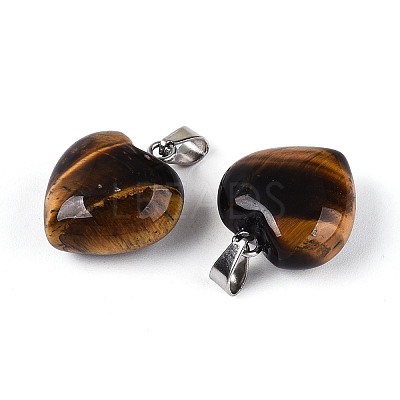 Natural Tiger Eye Pendants G-T143-49D-1