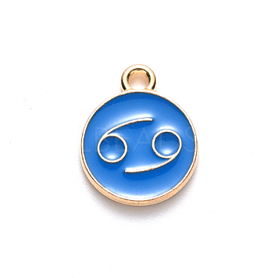 Alloy Enamel Pendants X-ENAM-S124-01B-02D-1