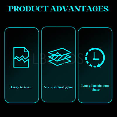10M Luminous PET Adhesive Tape for Stage AJEW-SP0002-35B-01-1