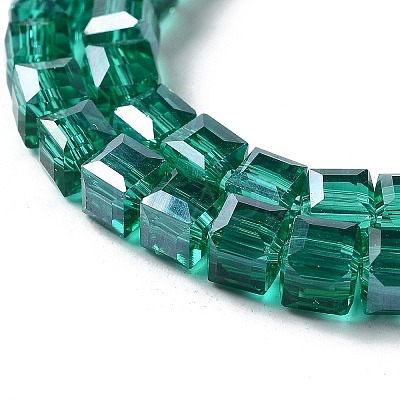 Electroplate Glass Beads Strands EGLA-R030-4x4mm-11-1