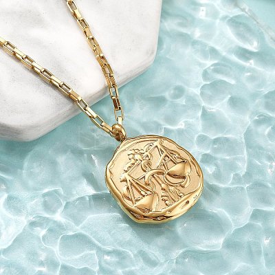 304 Stainless Steel Constellation Pendant Necklaces LS-NJEW-K392-01G-07-1