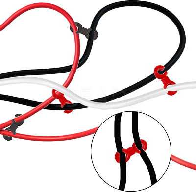 40Pcs 2 Colors Resin Bicycle Cable Buckles FIND-HY0002-91-1