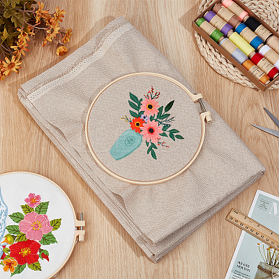 14CT Linen Cross-stitch Fabric DIY-WH0899-454-1
