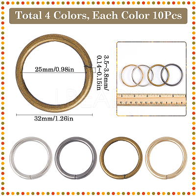 40Pcs 4 Styles Iron Quick Link Connectors FIND-SP0002-80A-1