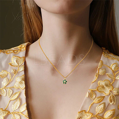10Pcs Brass Clear Cubic Zirconia Pendants ZIRC-HS0001-19-1