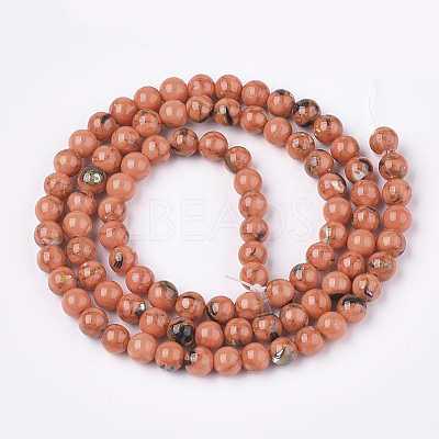 Assembled Synthetic Turquoise and Shell Beads Strands G-S212-4mm-12-1