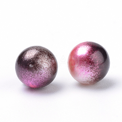 Rainbow Acrylic Imitation Pearl Beads OACR-R065-6mm-12-1