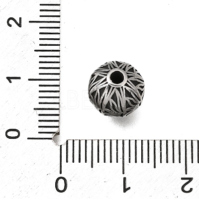 Engraved 304 Stainless Steel Beads STAS-H263-17AS-04-1