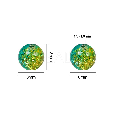Round Transparent Crackle Glass Beads CCG-X0006-B-1