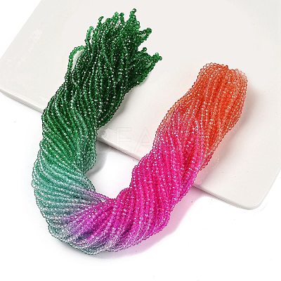 Transparent Painted Glass Beads Strands LS-DGLA-A034-T2mm-A03-1