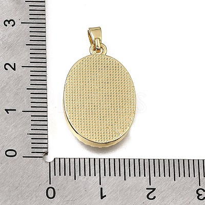 Brass Micro Pave Clear Cubic Zirconia Pendants KK-CBAA632-13G-1