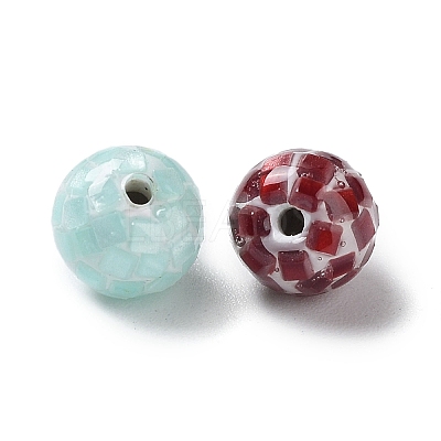 Colorful Craft Shell Half Drilled Beads BSHE-D001-01D-1