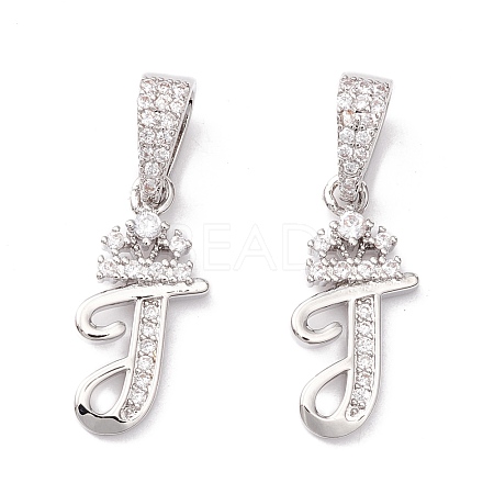 Eco-Friendly Brass Micro Pave Cubic Zirconia Pendants KK-K265-01P-T-1