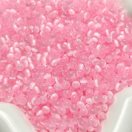 Imitation Cat Eye Glass Seed Beads GLAA-U006-01G-1