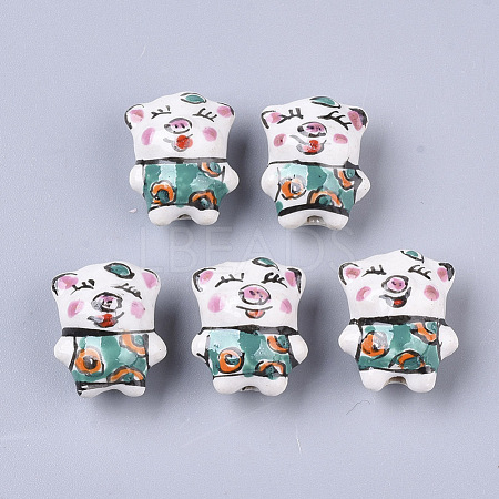Handmade Porcelain Beads PORC-N004-68B-1