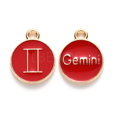 Alloy Enamel Pendants ENAM-S124-01B-07I-1