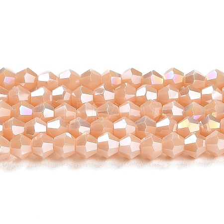 Opaque Solid Color Electroplate Glass Beads Strands X1-GLAA-F029-P4mm-A06-1