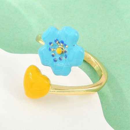 Brass Cuff Open Rings for Women KK-CBA17E5-03G-02-1