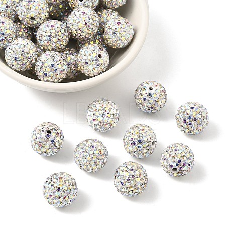 Pave Disco Ball Beads X-RB-Q195-14mm-AB-1