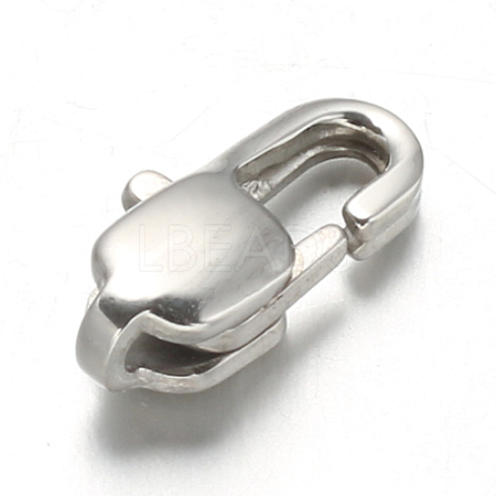 Tarnish Resistant 304 Stainless Steel Lobster Claw Clasps STAS-F094-05B-P-1