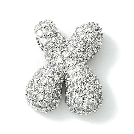 Rack Plating Brass Clear Cubic Zirconia Pendants KK-S378-01P-X-1