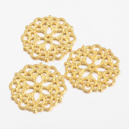 Tibetan Style Filigree Joiners Links LS-TIBE-A11623-G-LF-1