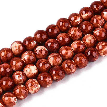Baking Paint Glass Beads Strands DGLA-N016-4mm-06-1