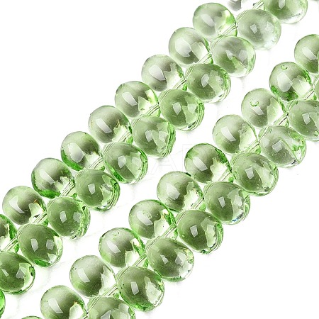 Baking Paint Transparent Glass Beads Strands GL-N005-02A-D06-1