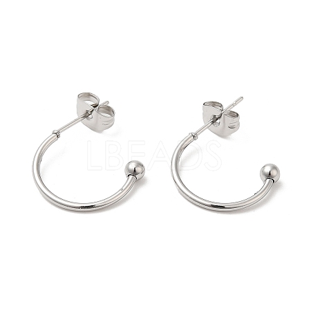 Non-Tarnish 304 Stainless Steel Stud Earring EJEW-H134-02A-P-1