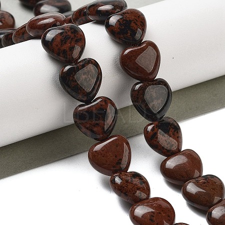Natural Mahogany Obsidian Beads Strands G-B022-25C-1