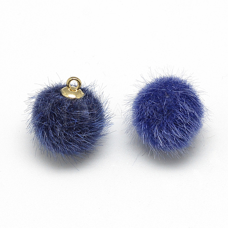 Faux Mink Fur Covered Charms X-WOVE-S084-36D-1