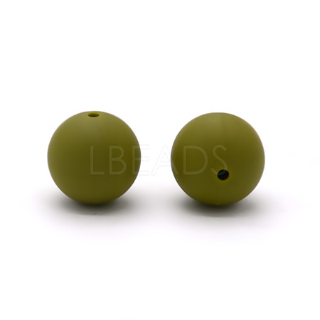 Round Food Grade Eco-Friendly Silicone Beads SI-JX0066A-19-1