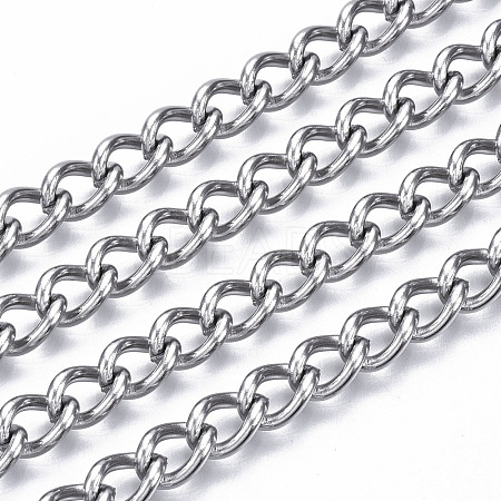 304 Stainless Steel Curb Chains CHS-N001-07P-1