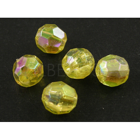 Eco-Friendly Transparent Acrylic Beads TACR-PL642-8mm-31-1