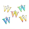 Ion Plating(IP) 304 Stainless Steel Alphabet Charms STAS-H122-W-M-2