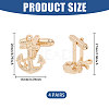 4 Pairs Alloy Cufflinks FIND-CA0011-40KCG-2