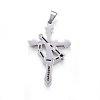 304 Stainless Steel Pendants STAS-P215-49P-07-1